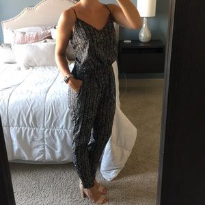 Black and White print jumpsuit